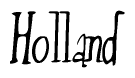 The image is a stylized text or script that reads 'Holland' in a cursive or calligraphic font.