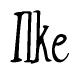 The image is of the word Ilke stylized in a cursive script.