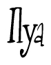 The image is of the word Ilya stylized in a cursive script.