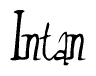 The image is a stylized text or script that reads 'Intan' in a cursive or calligraphic font.