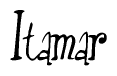 The image is a stylized text or script that reads 'Itamar' in a cursive or calligraphic font.