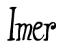 The image is of the word Imer stylized in a cursive script.