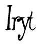 The image contains the word 'Iryt' written in a cursive, stylized font.