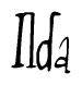 The image is of the word Ilda stylized in a cursive script.