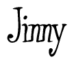 The image is a stylized text or script that reads 'Jinny' in a cursive or calligraphic font.