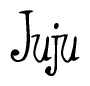 The image contains the word 'Juju' written in a cursive, stylized font.