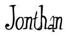 The image is of the word Jonthan stylized in a cursive script.