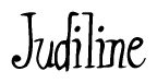 The image contains the word 'Judiline' written in a cursive, stylized font.