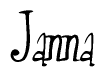 The image is a stylized text or script that reads 'Janna' in a cursive or calligraphic font.