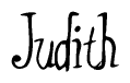 The image is a stylized text or script that reads 'Judith' in a cursive or calligraphic font.