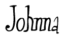The image is of the word Johnna stylized in a cursive script.