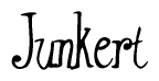 The image is of the word Junkert stylized in a cursive script.