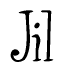 The image is a stylized text or script that reads 'Jil' in a cursive or calligraphic font.