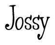 The image is a stylized text or script that reads 'Jossy' in a cursive or calligraphic font.