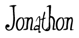The image contains the word 'Jonathon' written in a cursive, stylized font.