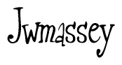 The image contains the word 'Jwmassey' written in a cursive, stylized font.