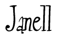 The image is a stylized text or script that reads 'Janell' in a cursive or calligraphic font.