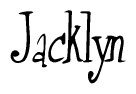 The image contains the word 'Jacklyn' written in a cursive, stylized font.