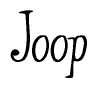 The image is a stylized text or script that reads 'Joop' in a cursive or calligraphic font.