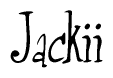 The image is of the word Jackii stylized in a cursive script.