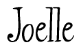 The image is a stylized text or script that reads 'Joelle' in a cursive or calligraphic font.