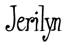 The image contains the word 'Jerilyn' written in a cursive, stylized font.