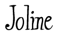 The image contains the word 'Joline' written in a cursive, stylized font.