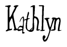 The image contains the word 'Kathlyn' written in a cursive, stylized font.