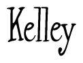 The image is a stylized text or script that reads 'Kelley' in a cursive or calligraphic font.