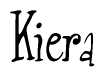 The image is a stylized text or script that reads 'Kiera' in a cursive or calligraphic font.