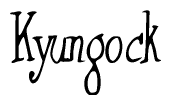 The image is of the word Kyungock stylized in a cursive script.