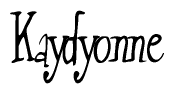 The image contains the word 'Kaydyonne' written in a cursive, stylized font.