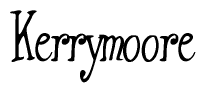 The image is a stylized text or script that reads 'Kerrymoore' in a cursive or calligraphic font.