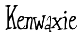 The image contains the word 'Kenwaxie' written in a cursive, stylized font.