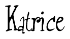 The image contains the word 'Katrice' written in a cursive, stylized font.