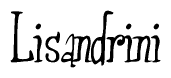 The image contains the word 'Lisandrini' written in a cursive, stylized font.