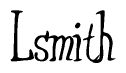 The image contains the word 'Lsmith' written in a cursive, stylized font.