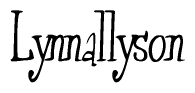 The image is a stylized text or script that reads 'Lynnallyson' in a cursive or calligraphic font.