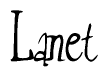 The image is a stylized text or script that reads 'Lanet' in a cursive or calligraphic font.