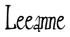 The image contains the word 'Leeanne' written in a cursive, stylized font.