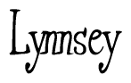 The image is a stylized text or script that reads 'Lynnsey' in a cursive or calligraphic font.