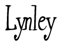 The image is of the word Lynley stylized in a cursive script.