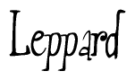 The image is a stylized text or script that reads 'Leppard' in a cursive or calligraphic font.