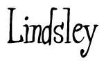 The image contains the word 'Lindsley' written in a cursive, stylized font.