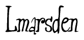   The image is of the word Lmarsden stylized in a cursive script. 