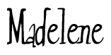 The image contains the word 'Madelene' written in a cursive, stylized font.