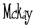 The image is a stylized text or script that reads 'Mckay' in a cursive or calligraphic font.