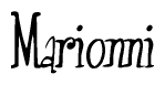 The image is a stylized text or script that reads 'Marionni' in a cursive or calligraphic font.