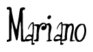   The image is of the word Mariano stylized in a cursive script. 