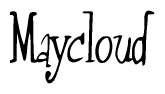 The image contains the word 'Maycloud' written in a cursive, stylized font.